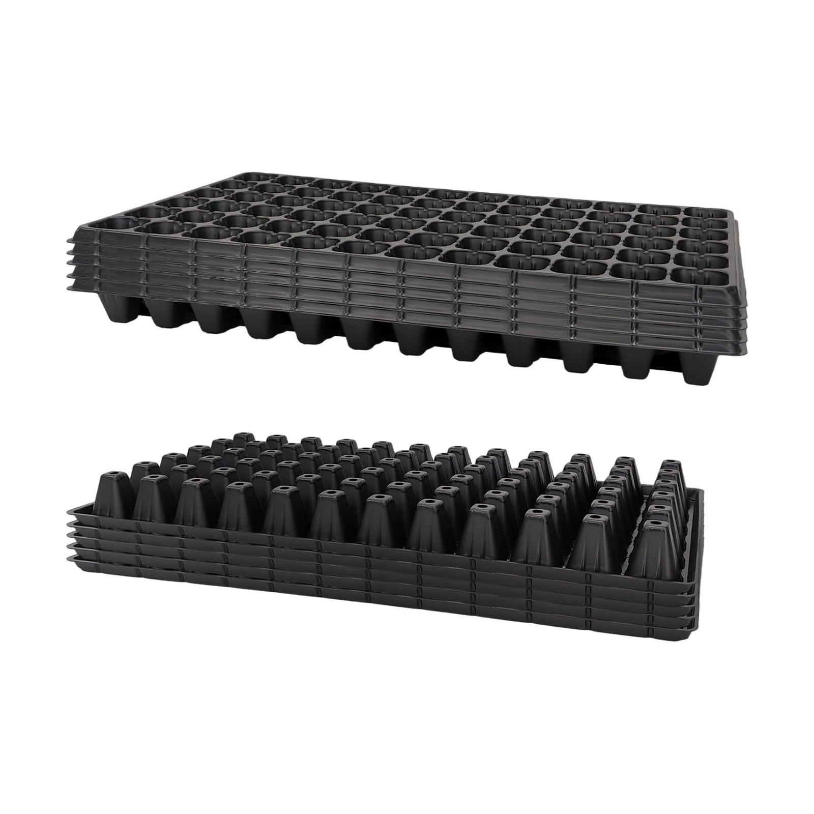 RooTrimmer 72 Cell Seed Trays, Thick Durable 72 Cell Plug Tray Seedling Plastic Nursery Tray for 1020 Flat Germination