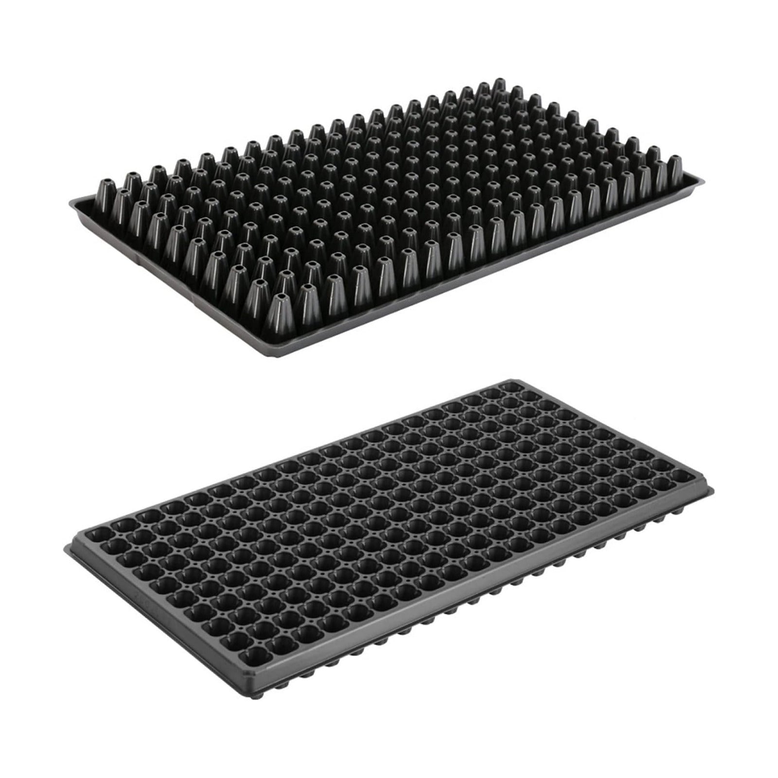 RooTrimmer 10 Pack 200 Cell Seed Starter Trays- Thick Durable Plastic Nursery Flats with Drainage Holes for Seedlings