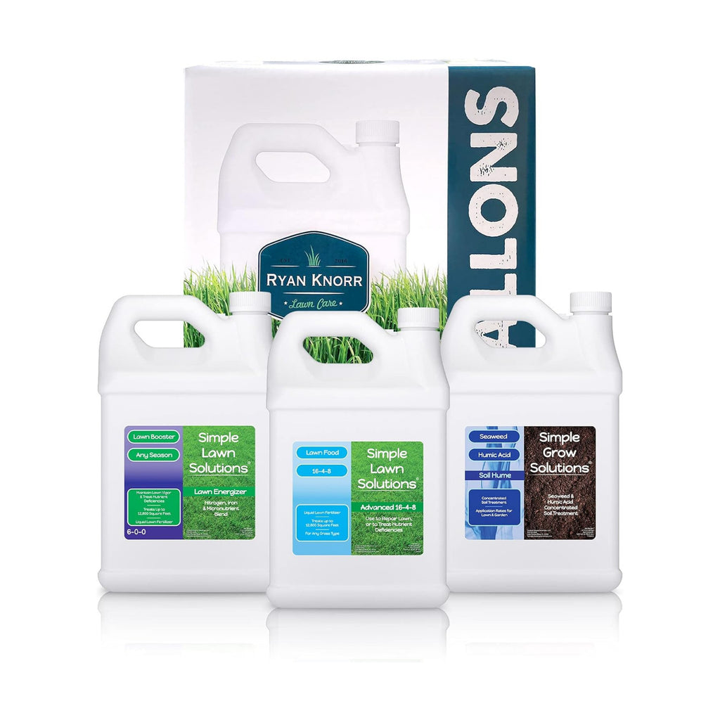 Simple Lawn Solutions - Ryan Knorr - Gallon Bundle- Lawn Essentials Bundle Box - 3 x 1 Gallon Set - Lawn Food 16-4-8