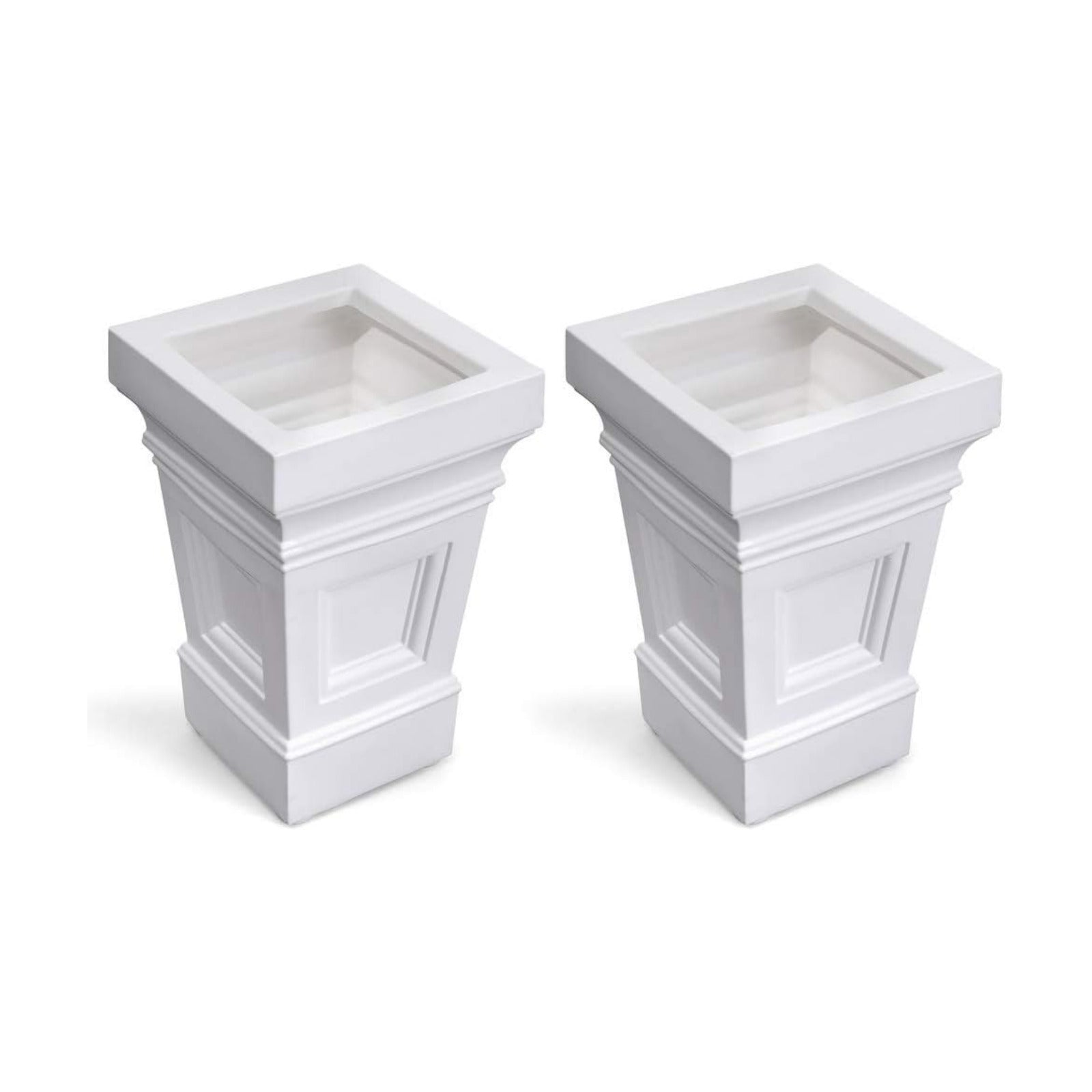 Step2 Atherton Square Planter, Large Planters for Outdoor Plants, Gardening and Flower Pot for Patio or Porch