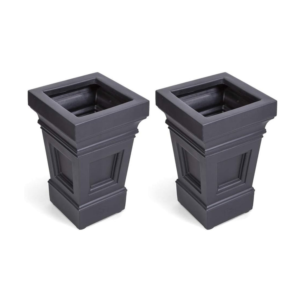 Step2 Atherton Square Planter, Large Planters for Outdoor Plants, Gardening and Flower Pot for Patio or Porch