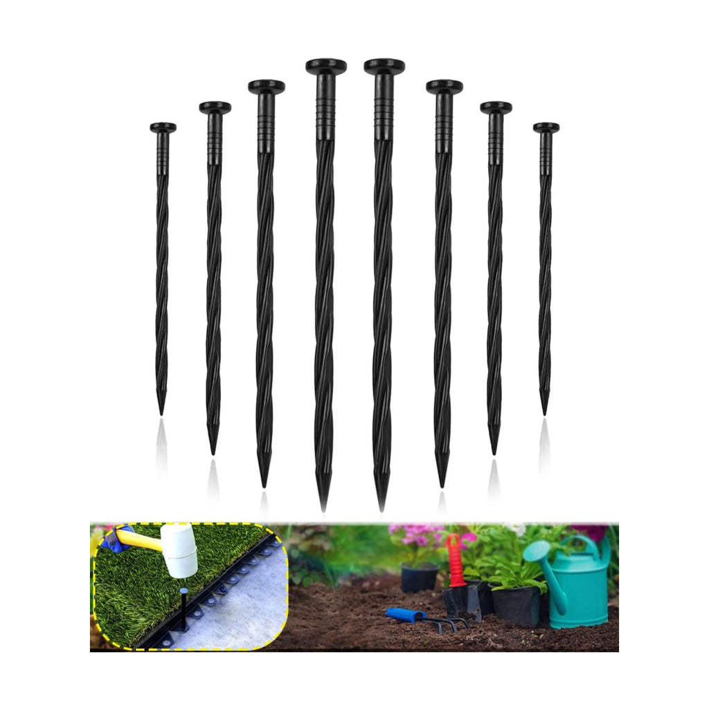 100-Pack-8 Inch Plastic Landscape Stakes, Spiral Nylon Landscape Anchoring Spikes，Edging Spikes for Paver Edging, Weed