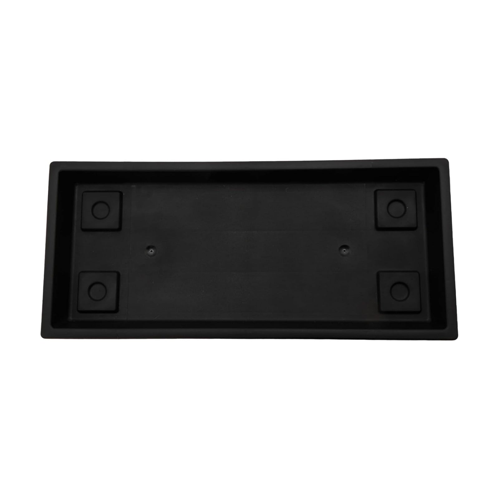 The HC Companies Venetian Rectangular Plant Tray - Lightweight Plastic Plant Saucer - Plant Drip Trays for Drainage