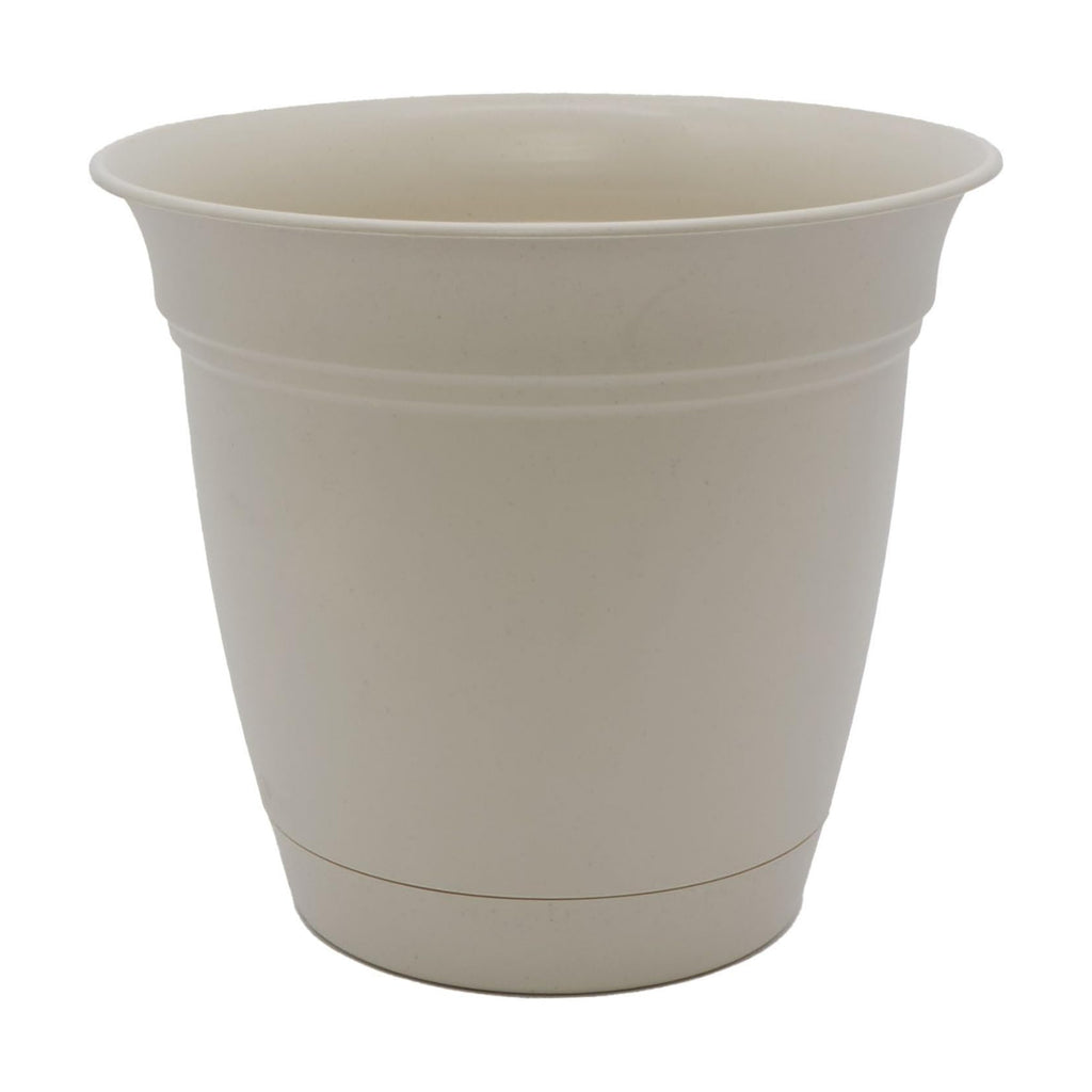The HC Companies Eclipse Round Planter with Saucer - Outdoor & Indoor Plant Pot with Drainage Holes - Lightweight