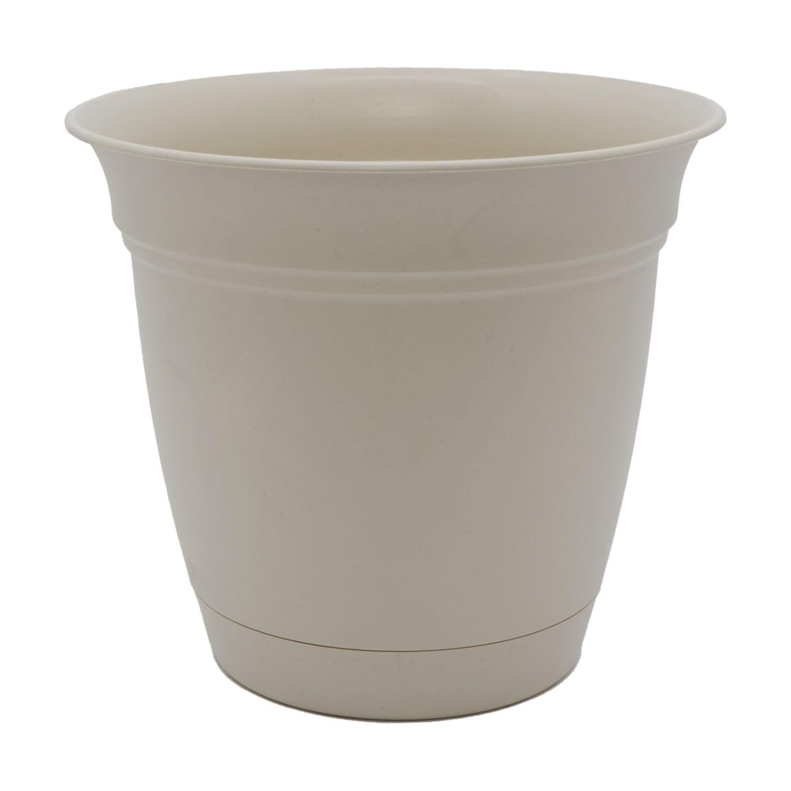 The HC Companies Eclipse Round Planter with Saucer - Outdoor & Indoor Plant Pot with Drainage Holes - Lightweight