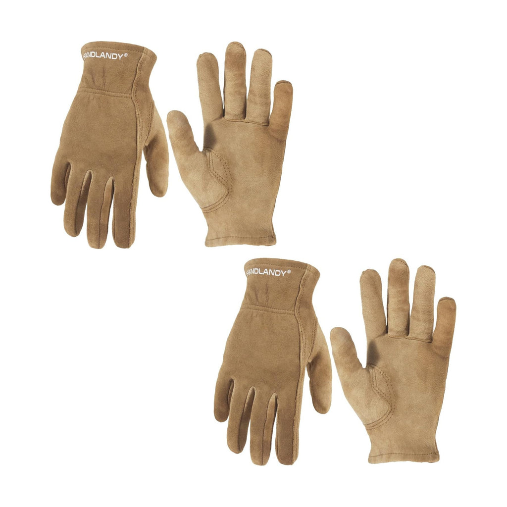 HANDLANDY HLDD Kids Gardening Gloves, Childrens Leather Work Gloves for Boys Girls Age 2-11, Great Gift for Yard Work