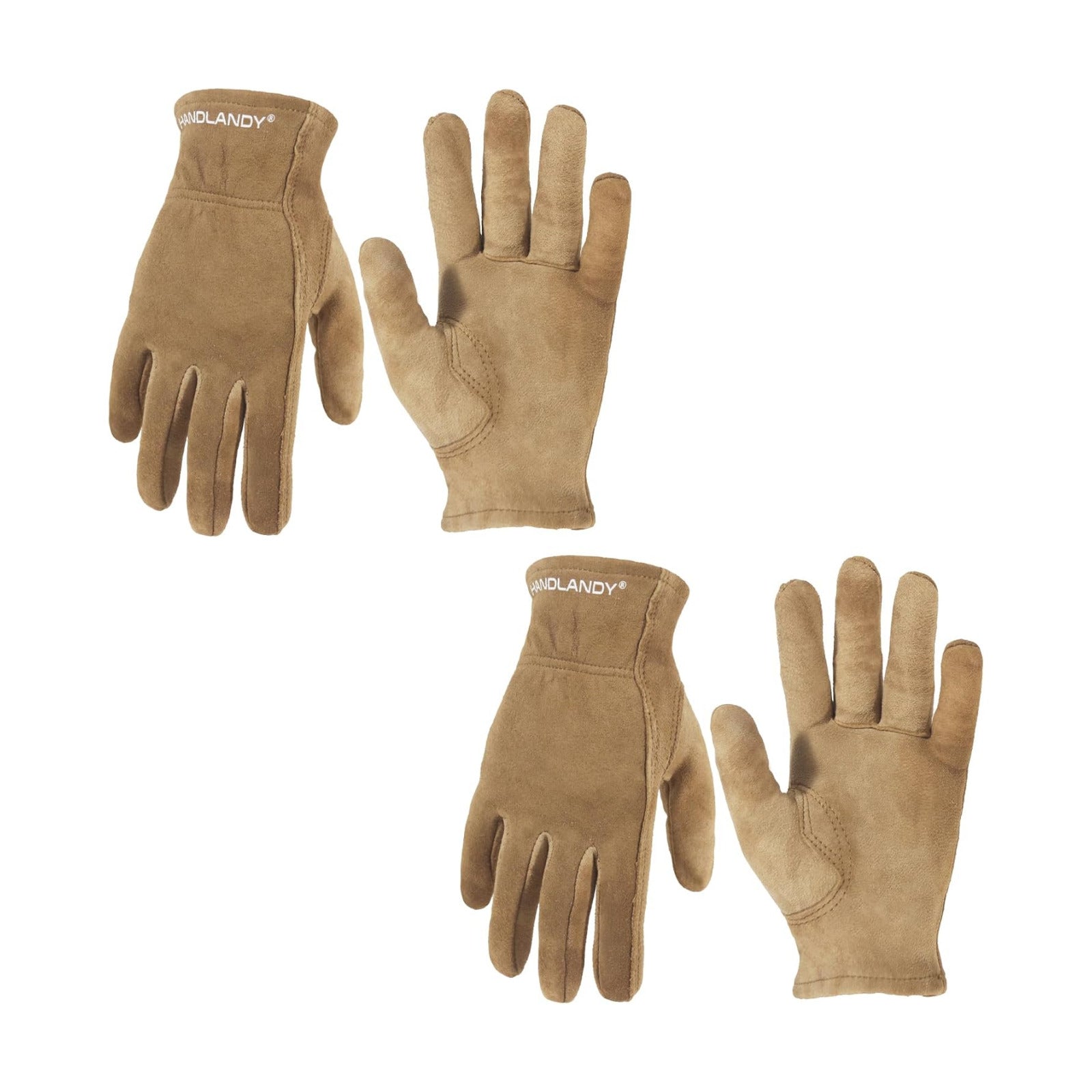 HANDLANDY HLDD Kids Gardening Gloves, Childrens Leather Work Gloves for Boys Girls Age 2-11, Great Gift for Yard Work