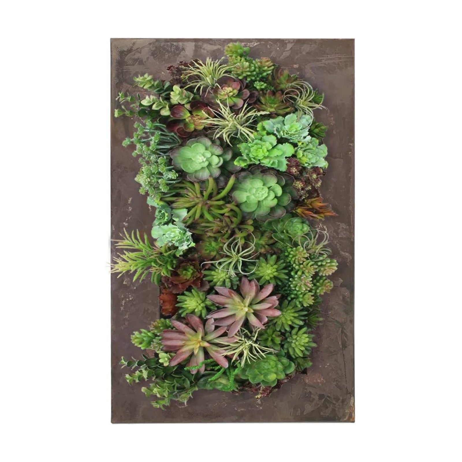 Modern Home Living Wall Galvanized Steel/Zinc Succulent Planter, Wall Mounted Garden Pocket Planter (18 Pocket, Rust