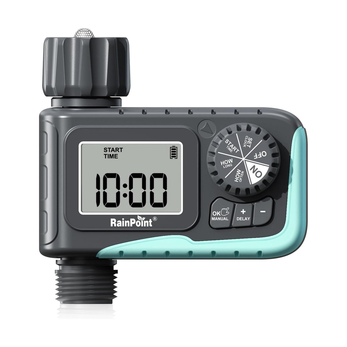 RAINPOINT Sprinkler Timer, Programmable Water Timer for Garden Hose, Outdoor Soaker Hose Timed with Rain