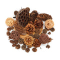 DomeStar 38 PCS Pine Cone Set for Bowl Centerpiece, Natural Bowl Fillers