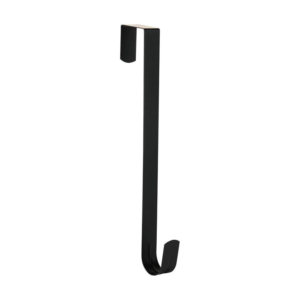 Slim Over The Door Wreath Hanger for Front Door, 12" Black 1 Pack