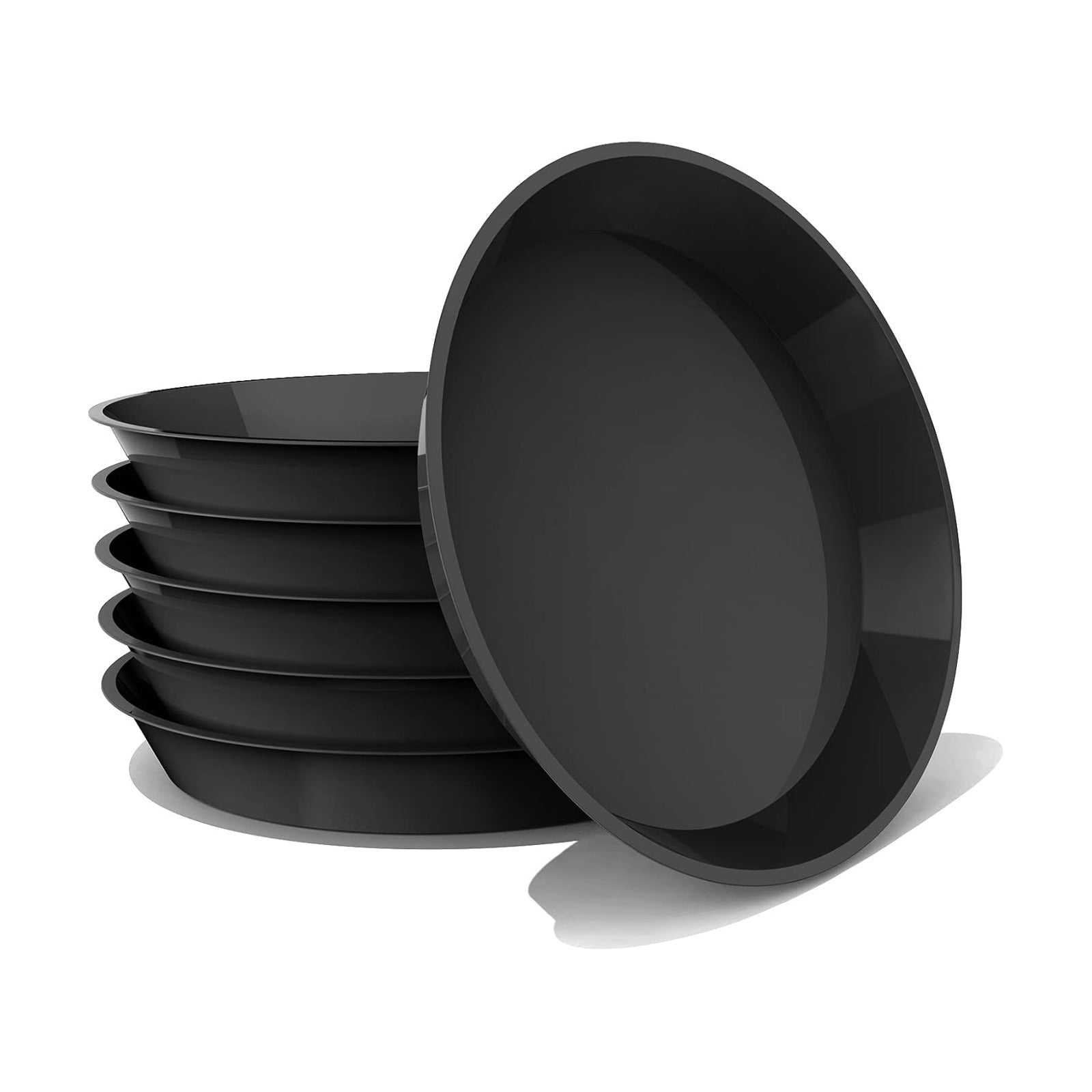 6 Pack Plant Saucer 14 16 18 20 22 Inch Plastic Plant Tray, Sturdy and Durable Flower Pot Container Accessories Plant