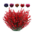 RECUTMS Artificial Outdoor Flowers,Faux Fall Plant Plastic Lavender Bouquet