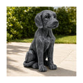 Labrador Dog Statue, 11.22 Inch Resin Retriever Garden Animal Decor | Realistic Hand-Painted Accent For Gardens