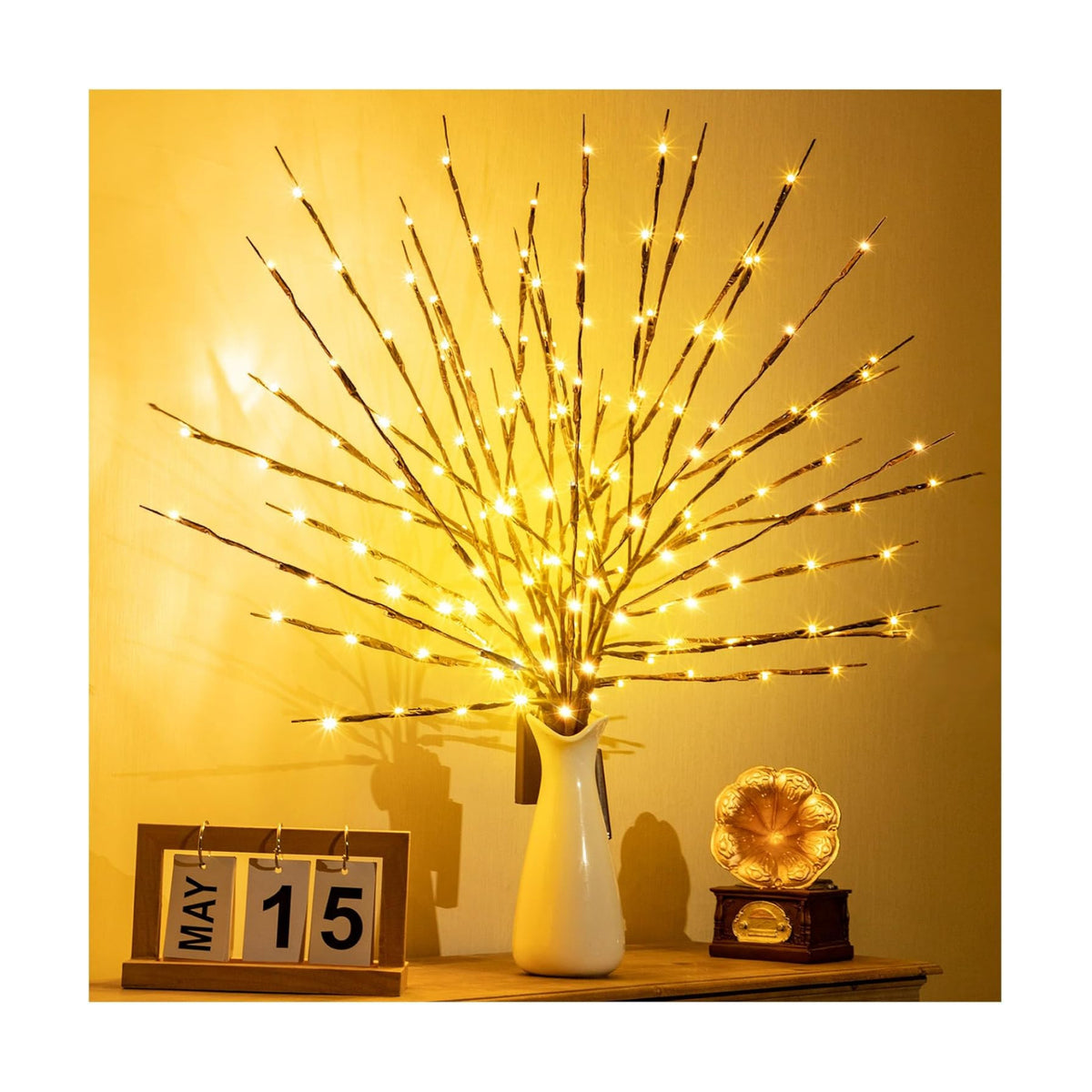 1Pack 30"Lighted Branches with 20 Bright Bulbs, Battery Operated,Warm White