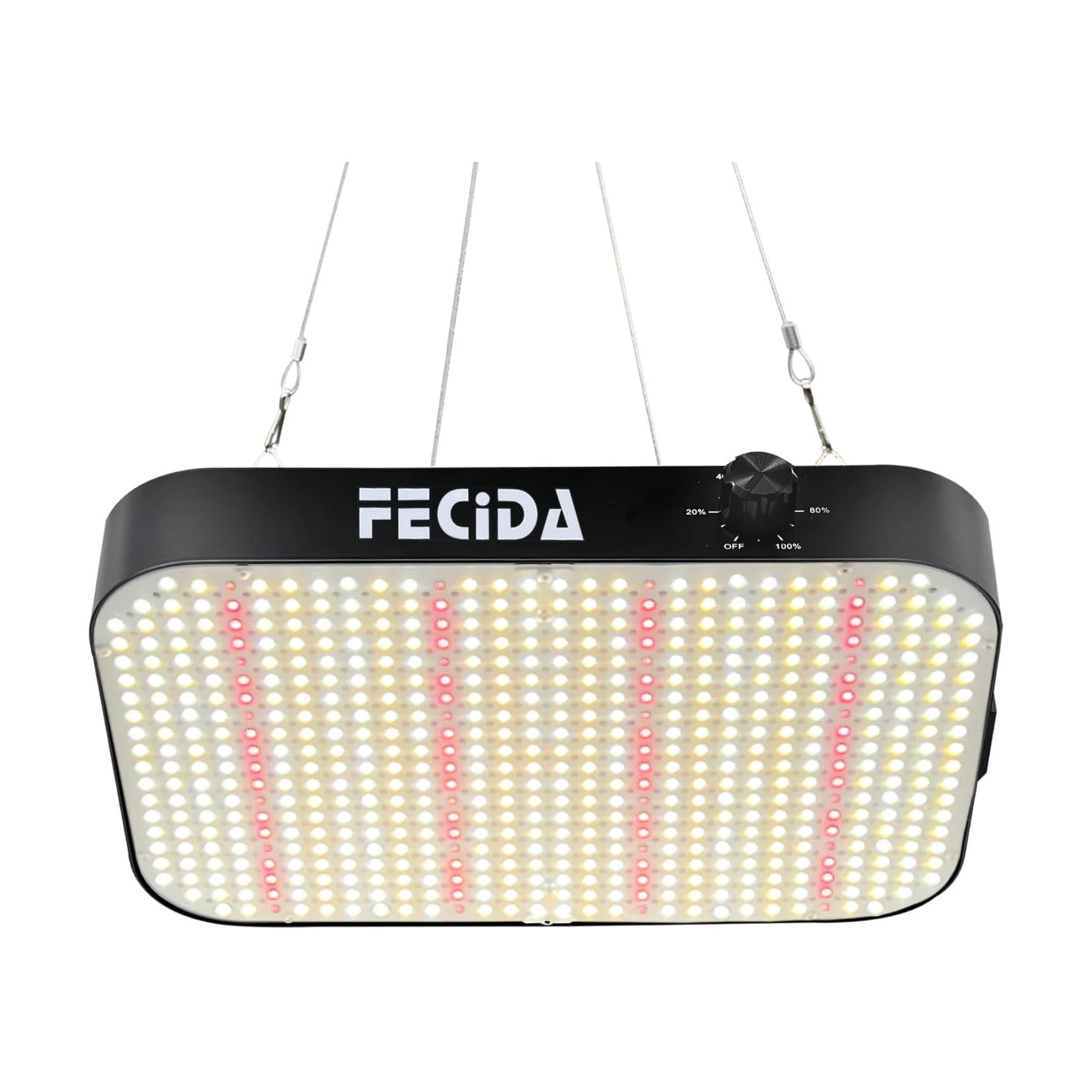 FECiDA 600W Equivalent Grow Light, 65W True Power, 0–100% Dimmable | Full Spectrum LED Grow Lights for Indoor Plants