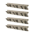 Suncast 4 Pack Wall Stud Mounted Garden Tool Hanger Organizer for Garage or Storage Space, 24 x 4.25 x 6 Inches, Holds