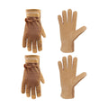HANDLANDY HLDD Work Gloves for Women and Ladies, Leather Gardening Gloves Flexible Mechanic Working Gloves