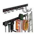 WORKPRO 64" Garage Tool Organizer Wall Mount with 8 Adjustable Hooks | Garage Organization, Garden Tool Rack System, 4