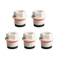 Feelers 1/2" PT Inner Hex Female Threaded PPR Pipe Plug End Cap Garden Hose Stopper Prevent Leakage Choke Fitting, Pack of 5, White