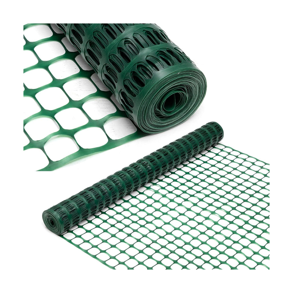 DOEWORKS Plastic Safety Fence, 4 ft x 100 ft Barrier Netting, Green | Large Coverage | Durable Plastic Mesh | Highly