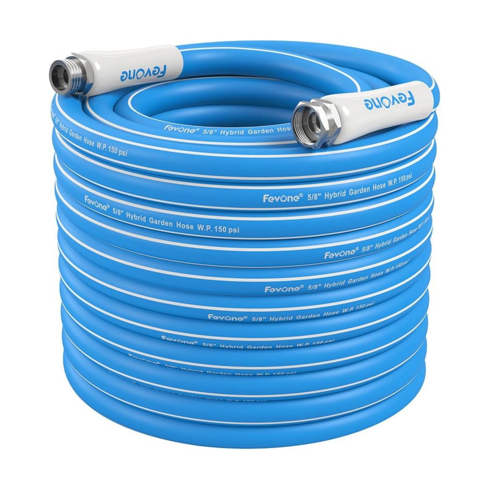 Kink Free Garden hose 100 ft, Heavy Duty Water Hose | Drinking Water Safe, Flexible Lightweight Hybrid Polymer, 5/8 ID