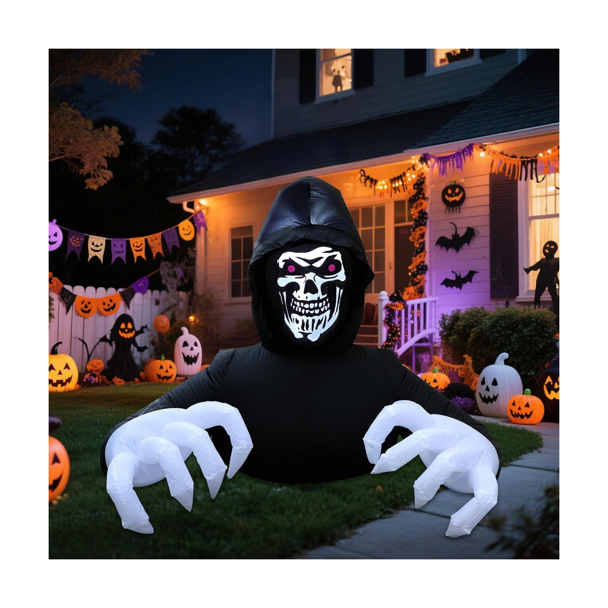 DR.DUDU 6FT Grim Reaper Halloween Inflatable Decorations Outdoor