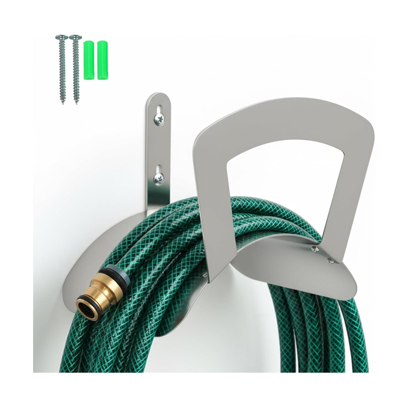 Primst Garden Hose Holder Wall Mount Hose Hanger Heavy Duty Metal Hose Bracket Water Hose Storage Organizer Durable