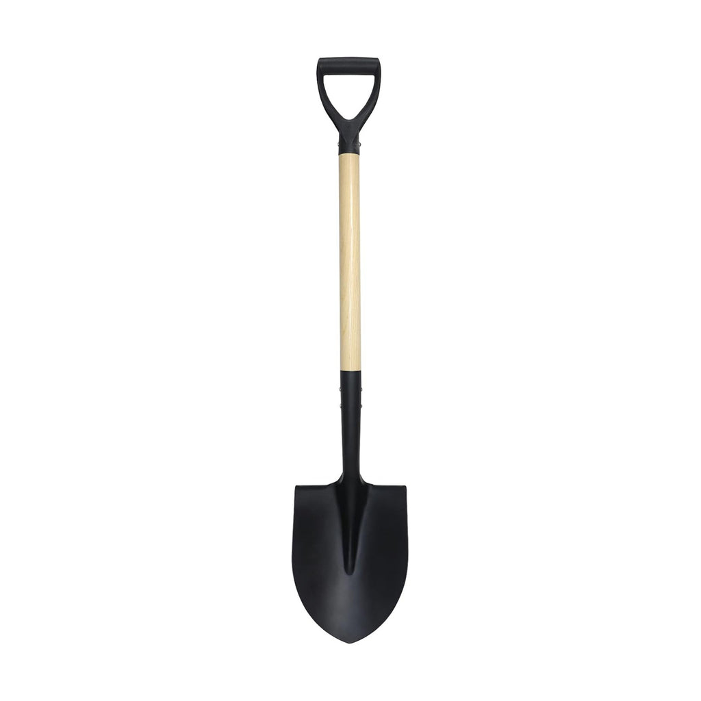 Shovel for Digging,Round Shovel, Garden Tool with D-Handle, 41 Inches in Overall Length, Wooden Handel Garden