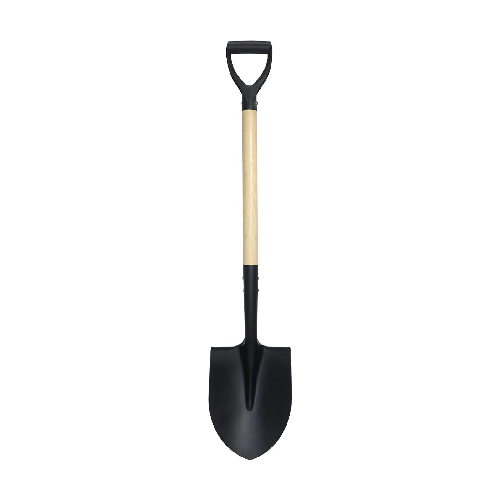 Shovel for Digging,Round Shovel, Garden Tool with D-Handle, 41 Inches in Overall Length, Wooden Handel Garden