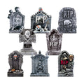 8 Pieces Halloween Graveyard Tombstones Yard Outdoor Decoration with Stakes