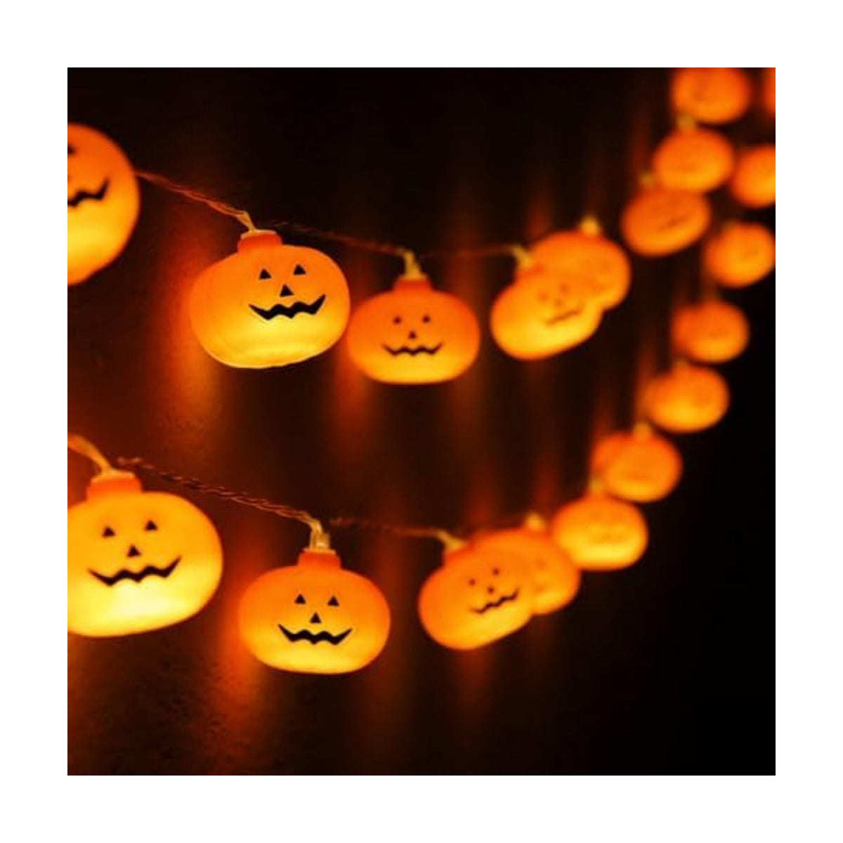 Runleo Halloween Decorations Pumpkin String Lights Battery Operated