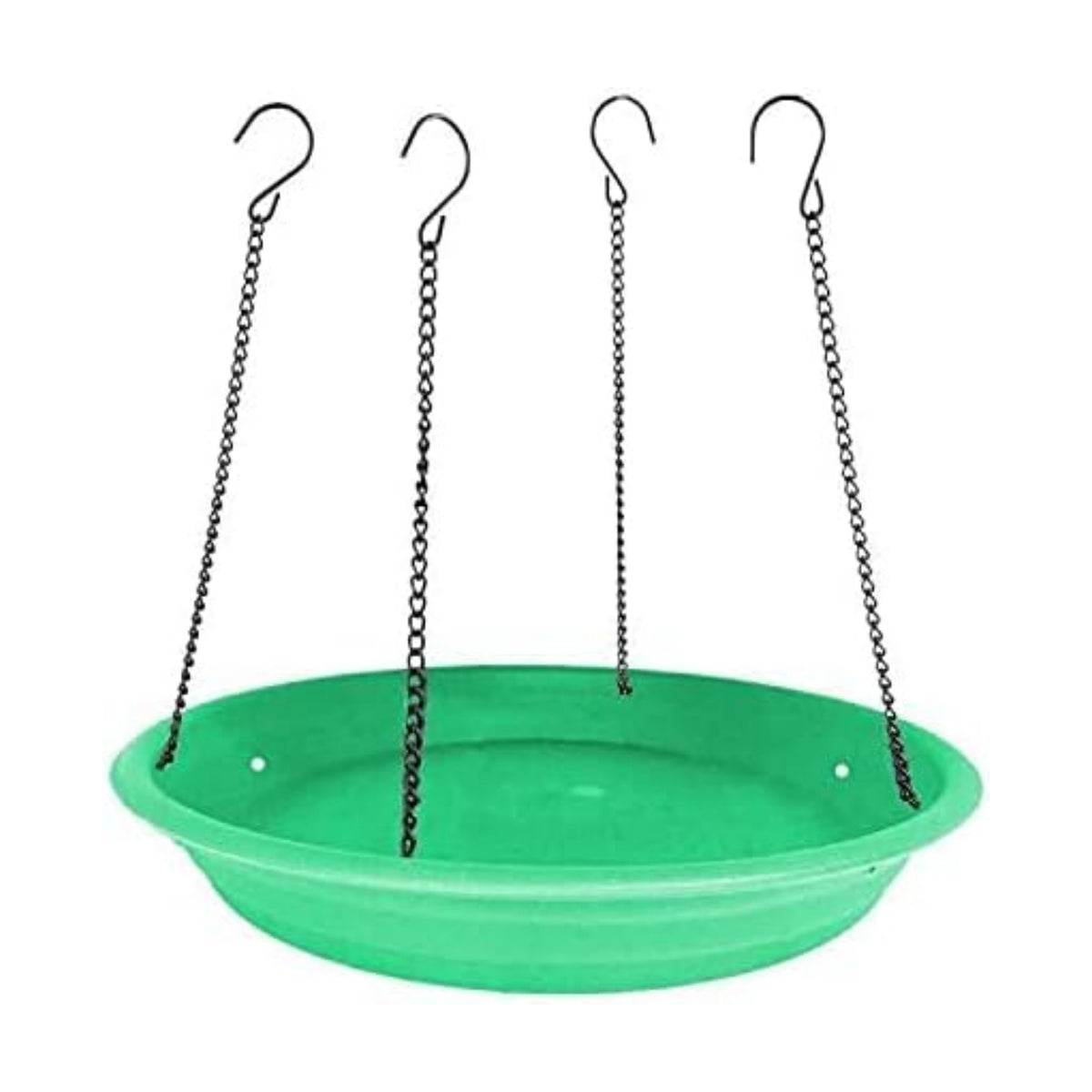 Green Multi-Purpose Bird Seed Catcher & Platform Feeder - Hanging Tray with Seed Hoop