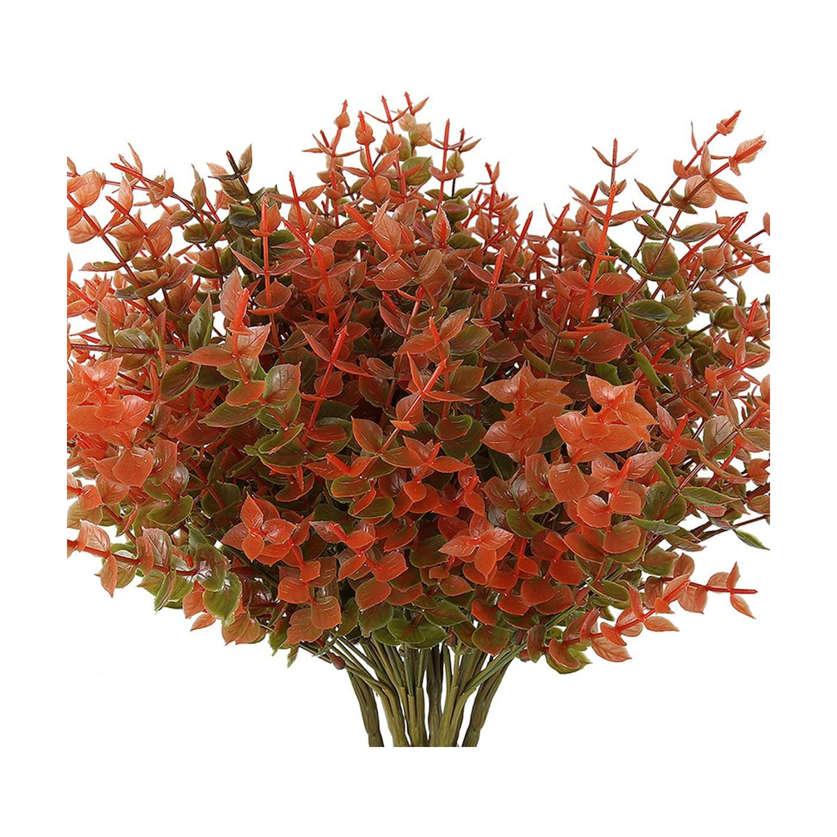 RECUTMS 8 Bundles Artificial Fall Mums Flowers No Fade Faux Autumn Plants