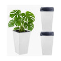Self Watering Pots for Indoor Plants, 2 Pack Flower Pots Self Watering Planter 10.7" x 6.9" Plastic Pots African Violet