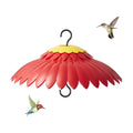 Beserie Squirrel Baffle Hummingbird Feeder Shade Cover Dome Shield Hang from Bird Feeders for Outdoors Squirrel Proof Protect Feed Red Yellow Attract Hummingbirds Moat Proof-14inch(Red)