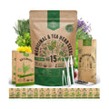 Organo Republic 15 Medicinal & Tea Herb Seeds Variety Pack 6,420+ Non-GMO Heirloom Garden Seeds for Indoor & Outdoors, Including Anise, Borage, Cilantro, Chamomile, Dandelion, Rosemary Seeds