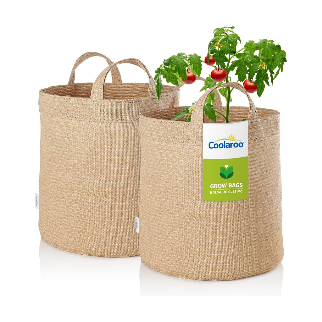 Coolaroo 2-Pack 10 Gallon Heavy Duty Plant Tomato Potato and Other Vegetables and Fruits Breathable Fabric Grow Planter