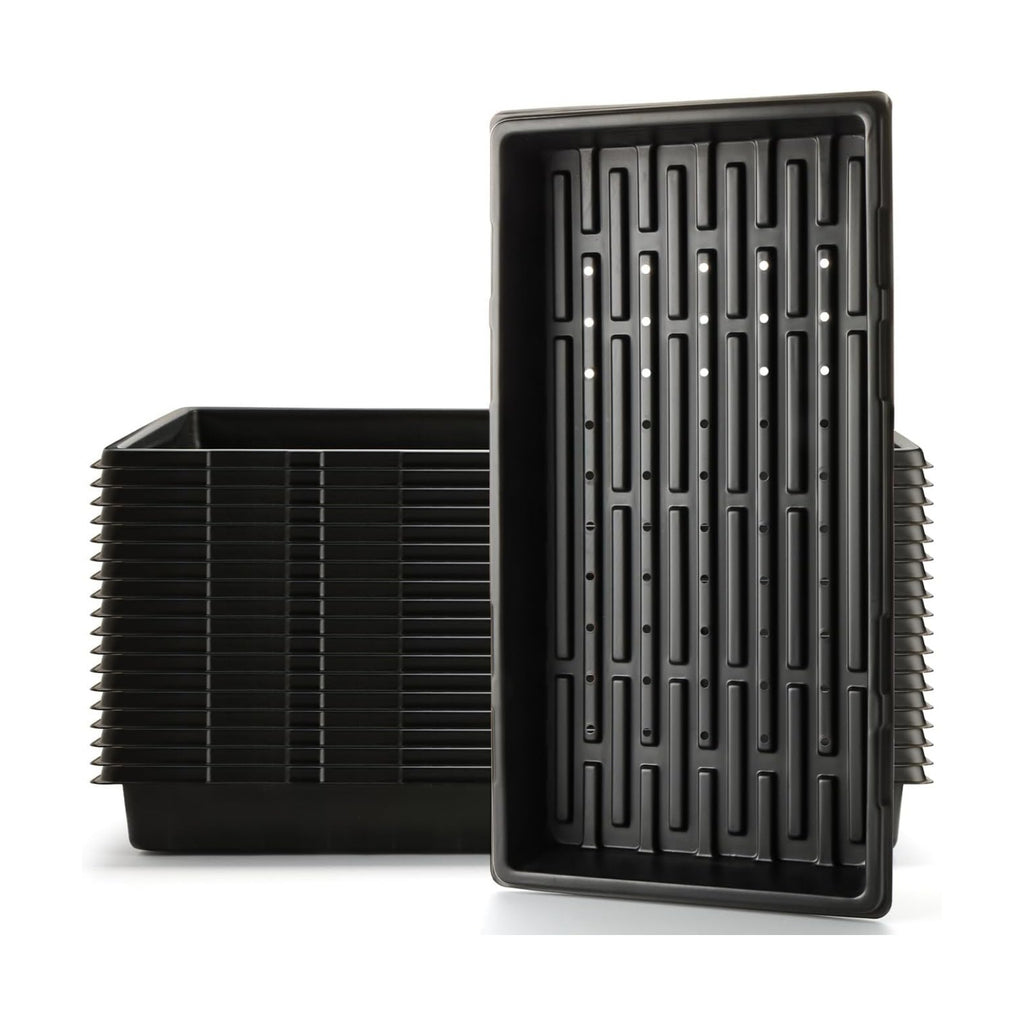 RooTrimmer 18-Pack 1020 Seedling Trays with Holes - Extra Strength Heavy Duty,10" x 20", Reusable 1020 Nursery Trays for Seed Germination, Plant Propagation, Garden Seed Starter and Microgreens