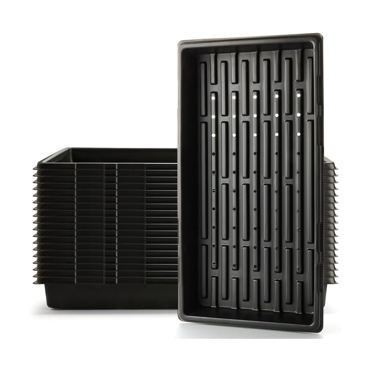 RooTrimmer 18-Pack 1020 Seedling Trays with Holes - Extra Strength Heavy Duty,10" x 20", Reusable 1020 Nursery Trays for Seed Germination, Plant Propagation, Garden Seed Starter and Microgreens