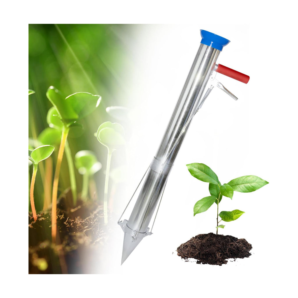 AIWFL Seedling Transplanter Long Handled Bulb Planter Tools Stainless Steel | Vegetable Young Plant Manual Plant