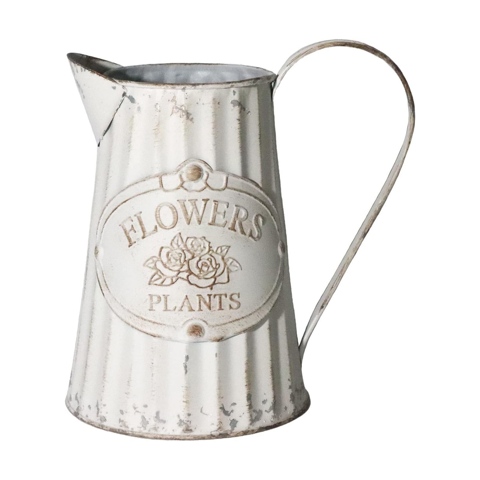 Galvanized Pitcher Antique Watering Can Retro Jug Metal Vase Rustic Vintage Primitive Pitcher Farmhouse Country Plant