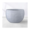 Kante Small Round Bowl Blue Gray Concrete Planter 11.8" Dia, Outdoor | Rubber Plug for Indoor, Drainage for Garden