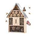 Wooden Mason Insect Bee Butterfly House,Insect Hotel,an Outdoor Hanging Bamboo Habitat for Bee Butterfly Ladybugs