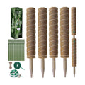 Fabulas Moss Pole 47.5 Inch - Monstera Plant Support, 4 Packs 16 Inch Plant Stakes for Indoor Plants Coco Coir Moss Pole Sticks for Climbing Potted Live Plants, Pothos, Philodendron, with Garden Ties