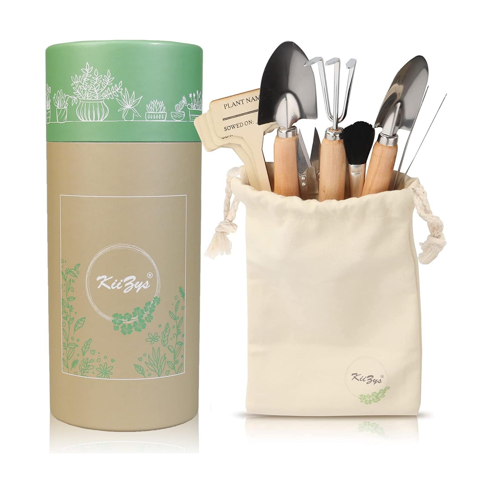 Indoor Garden Tools for Gardening - KiiZYS 12-Piece Small Garden Tools Set - Indoor Gardening Gifts for Women - Mini
