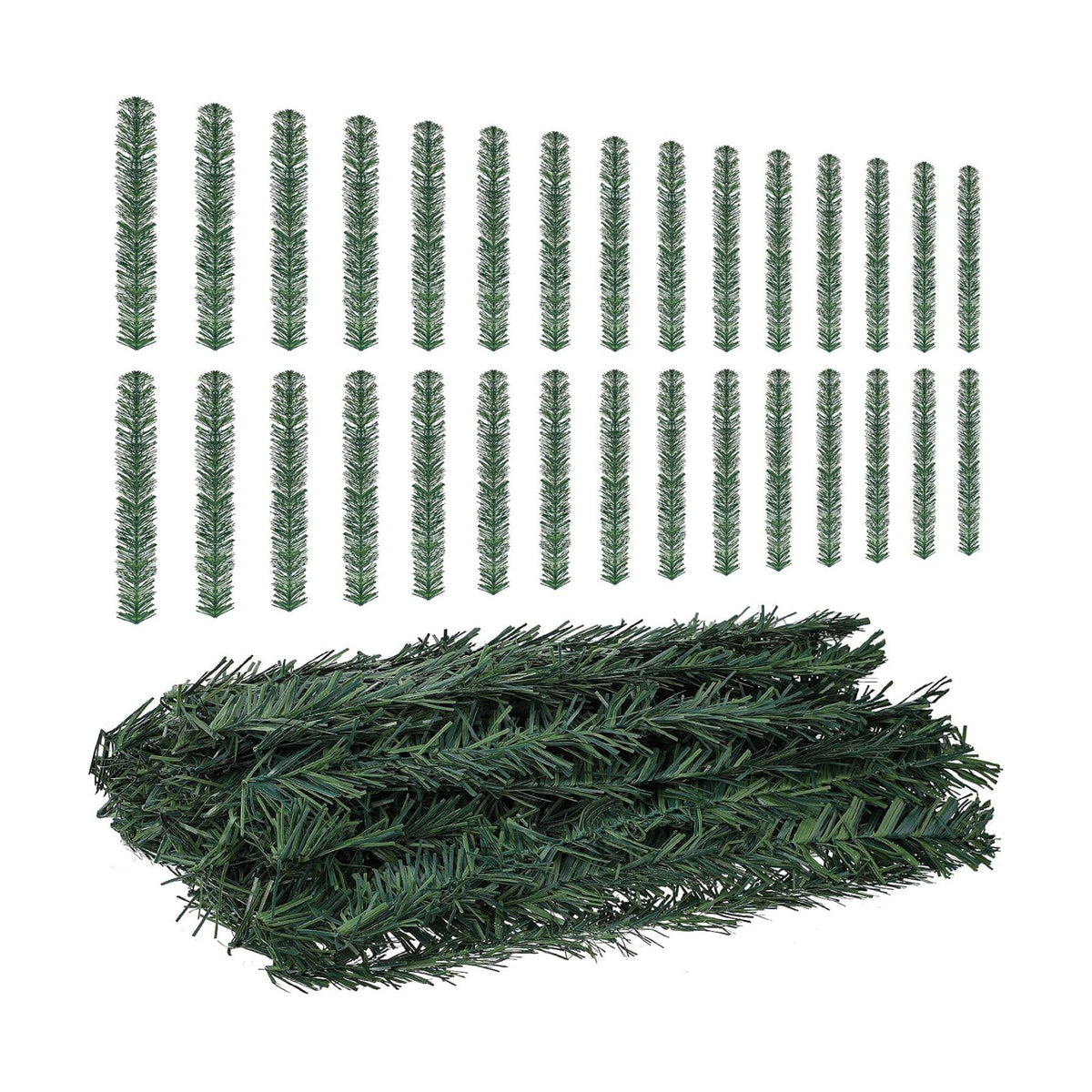 48 Pieces Christmas Garland Ties Artificial Pine Needles 12x1.6inch