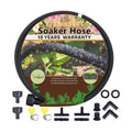 1/2’’ Soaker Hose 50 ft for Garden Beds, Heavy Duty Soaker Hoses with Kits for Water Saving, Rubber Garden Watering