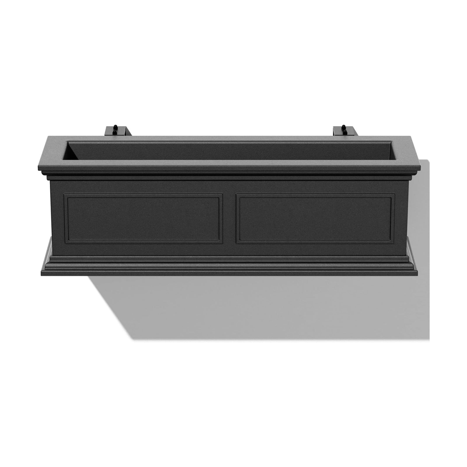 Veradek Brixton Series Plastic Railing Planter - Rectangular Planter for Outdoor Deck/Balcony | Crack-Resistant with