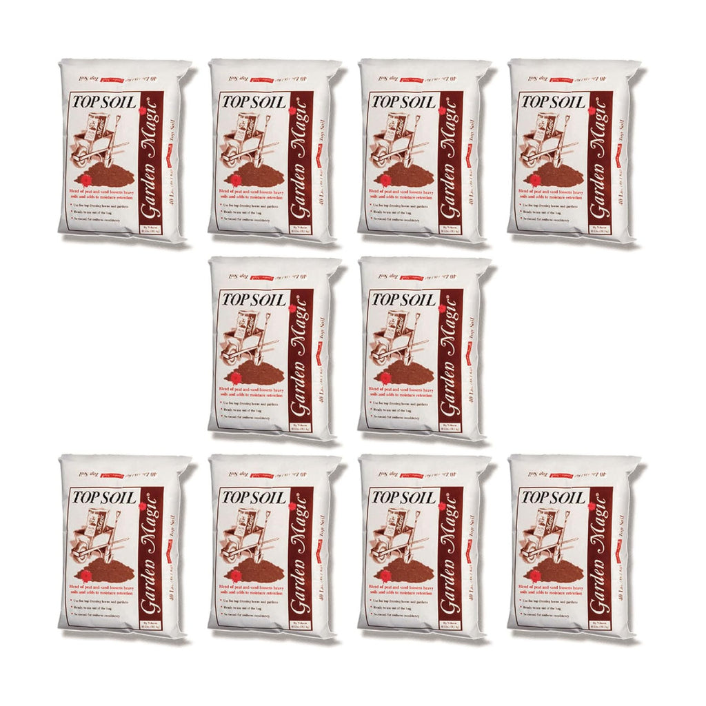 Michigan Peat 10 Pack Garden Magic Indoor and Outdoor Organic Planting Potting Topsoil Mix Blend with Moisture
